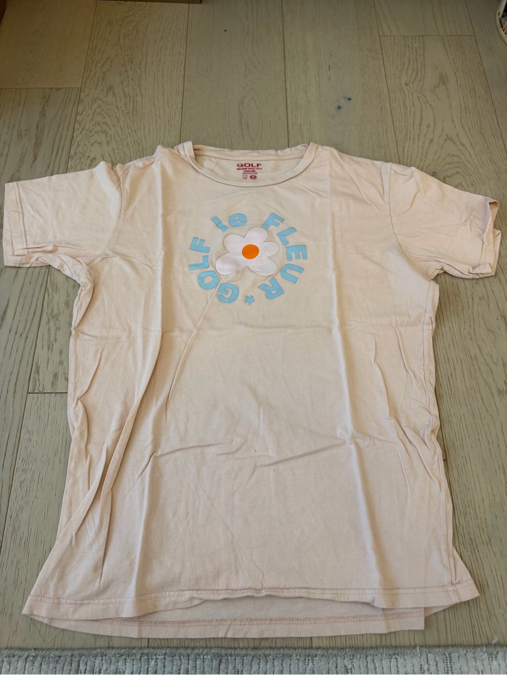 Golf Le Fleur Pastel Pink Floral Logo Tee